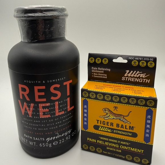 Asquith & Somerset Other - Wellness Bundle: Asquith & Somerset Rest Well Bath Salts & Tiger Balm Ultra